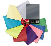 Set di 10 pellicole tessili DIN A4 EVO Ultraflock colorate 1 per tessuti abbi...
