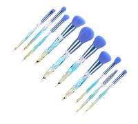 Set di 10 pennelli da trucco da donna per sfumare correttori cosmetici pennelli cosmetici accessori applicatori strumenti blu
