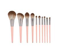 Set di 10 pennelli da trucco per ombretto, eyeliner, fondotinta, fard, sfumatura (E)