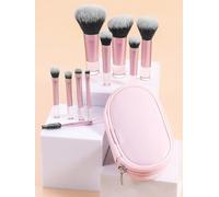 Set di 10 pennelli da trucco professionali da viaggio, portatili, multifunzionali, per cipria, ombretto, fondotinta, fard, frullatore, correttore, pennelli da trucco, strumenti perfetti per gli