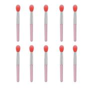 Set di 10 pennelli professionali in silicone, non assorbenti, per applicazione cosmetica, pennelli per labbra, strumento per trucco in silicone