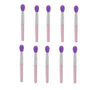 Set di 10 pennelli professionali in silicone, non assorbenti, per applicazione cosmetica, pennelli per labbra, strumento per trucco in silicone