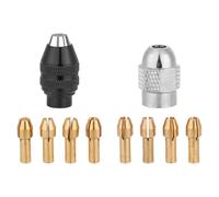 Set di 10 pezzi di ricambio per trapano 4485 in ottone, kit di utensili per trapano rotante a cambio rapido (1/8" x 2,3/32" x 2,1/16" x 2,1/32" x 2)