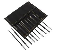 Set di 10 Pezzi Nero per Incisione su Pietra in Acciaio al Carbonio | Valigetta Termoformata Inclusa, Controllo Semplice, per Lavori Manuali Quotidiani, Piccoli Oggetti Decorativi e Sigilli