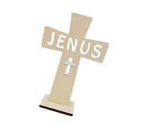 Set di 10 piccole croci in legno per artigianato e esposizione perfettamente per la decorazione della casa religiosa simboli di fede