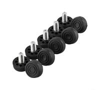 Set di 10 piedini regolabili, in plastica nera, filettatura metrica per la regolazione dell'altezza dei mobili (M10 x 30 x 20 mm)
