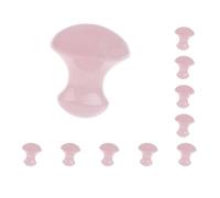 Set di 10 pietre di giada per massaggio facciale da donna, rilassanti, funghi, pietra rosa