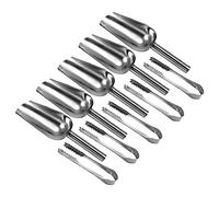 Set di 10 pinze e palette, 5 pinze per dolci e 5 palette per ghiaccio per raccogliere e mescolare, pinze da portata in metallo per biscotti, secchiello per il ghiaccio, cucina, feste di nozze e buffet