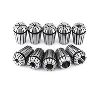 Set di 10 pinze in acciaio a molla ad alta precisione ER20 per utensili da tornio e fresatura CNC, materiale 65Mn con tolleranza di concentricità di 0,03 mm; comprende dimensioni d