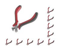 Set di 10 pinze professionali per la riparazione di liutai, pinze per la rimozione delle corde, per chitarra e basso, colore rosso