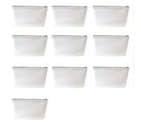 Set di 10 Pochette in Neoprene Sublimatico, Bianca, 24x15 cm, Custodie Multifunzionali con Cerniera