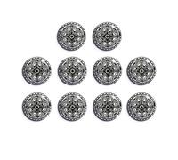Set di 10 pomelli in ceramica "Mandala" dipinti a mano in bianco e nero. Maniglie artigianali per armadi, cassetti, cassettiere e appendiabiti. Pomelli classici in ceramica diametro 40 mm