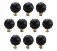 Set di 10 pomelli rotondi in ceramica da 25 mm con base in ottone, maniglie a sfera per cassetti da cucina, mobili da bagno, armadietti, armadietti, mobili e cassetti