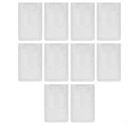 Set di 10 porta badge verticali per 2 carte, facile accesso con slot per pollice, per ID e patente di guida