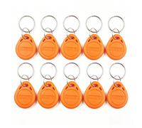 Set di 10 portachiavi RFID, colori misti, 125 kHz, compatibili con Em4100 Tk4100, per controllo accessi, ingresso porte, presenze e automazione domestica intelligente (arancione)