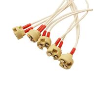 Set di 10 prese MR16 con base in ceramica, G4, GU5.3, G6.35, GY6.35, GX5.3, GZ4, MR11 Base Bi-Pin con cavo, ideale per lampadine LED e alogene. (5)