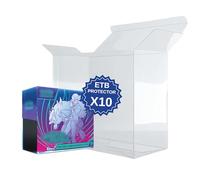 Set di 10 protezioni ETB - Compatibili con Pokémon | Scatola di protezione trasparente Elite Trainer Box per cofanetti Elite Trainer 0,5 MM, scatola per carte Pokemon | Accessorio Pokémon TCG Premium