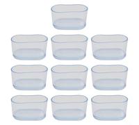 Set di 10 protezioni per gambe delle sedie in PVC per pavimenti in gomma per mobili per la casa (trasparente 25 x 50 mm)