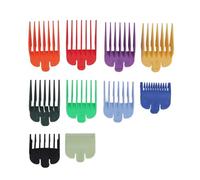 Set di 10 protezioni per tagliacapelli, protezioni per angoli arrotondati, pettini guida numerici colorati, protezioni per tagliacapelli in ABS, compatibili con tagliacapelli, 1,5/3/4,5/6/10/13/16/19