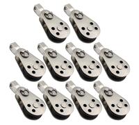 Set di 10 pulegge in acciaio inox con ruote in nylon rivettato per una maggiore sicurezza e per un uso durevole in barca, vela e kayak (304)
