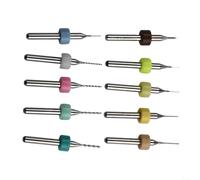 Set di 10 punte da trapano professionali per PCB, caratteristiche materiale in carburo, diametri di taglio 0 1 mm, 1 0 mm e 0 3 mm, 1 2 mm (0,1-1 mm)