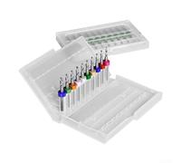 Set di 10 punte elicoidali HSS da 0,2 mm, per PCB ed elettronica, punte per metallo di precisione in acciaio, con valigetta (2)
