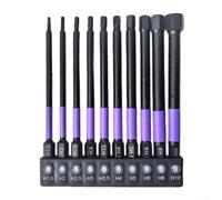 Set di 10 punte esagonali per cacciavite da 100 mm, punte magnetiche da H1,5 a H10, codolo da 1/4 di pollice per punte da trapano a percussione, assortimento per utensili elettrici per riparazione