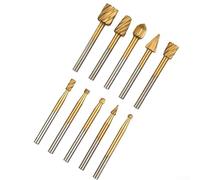 Set di 10 punte in acciaio ad alta velocità per intagliare il legno e modellare le esigenze di artigianato