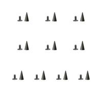 Set di 10 punte in stile punk, rivetti in lega per braccialetti in pelle e collari per cani con chiusura a vite, 5 pointed cone 6x12, come descritto, come descritto