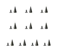 Set di 10 punte in stile punk, rivetti in lega per braccialetti in pelle e collari per cani con chiusura a vite, 7 pointed cone 7x14., come descritto, come descritto