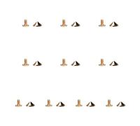 Set di 10 punte in stile punk, rivetti in lega per braccialetti in pelle e collari per cani con chiusura a vite, 5 pointed cone 6x12, come descritto, come descritto