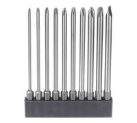 Set di 10 punte per cacciavite a taglio Phillips PH0-PH3 SL6/6mm 4,3" lunghe