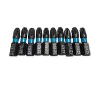Set di 10 punte per cacciavite in lega di acciaio da 25 mm, per punte PZ1, PZ2, PZ3 con codolo esagonale per trapano avvitatore