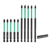 Set di 10 punte per cacciavite Phillip con supporto magnetico, resistenti e antiscivolo, per la costruzione e la riparazione domestica (B)