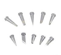 Set di 10 punte per saldatore compatibile con Weller WSD81 WD1000 WSP80 WP80, punta serie L in materiale di alta qualità per elevata durezza e prestazioni, in onico, scalpello e smussato