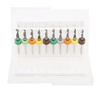 Set di 10 punte per trapano a micro torsione, punta per la riparazione di PCB in acciaio al tungsteno con impugnatura dritta, mini punte a spirale da 2,1-3,0 mm per l’incisione su