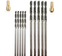 Set di 10 punte per trapano diamantate da 1,5 mm e 2 mm, per gioielli da spiaggia, conchiglie in vetro marino, 10 pezzi da 1,5 e 2 mm. Drilax - Kit di punte elicoidali
