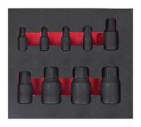 Set di 10 punte pneumatiche a bussola costruite in acciaio legato al cromo per una stabilità meccanica a lungo termine (83769)