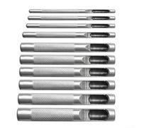 Set di 10 punzoni per cuoio, 1-10 mm, per guarnizioni, plastica, gomma e materiali morbidi
