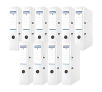 Set di 10 raccoglitori a 2 anelli Donau Premium PP A4/75 mm bianchi