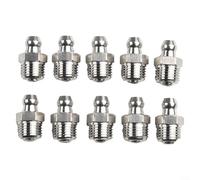 Set di 10 raccordi per grasso idraulico in acciaio inox, filettatura 1/8 71 cm