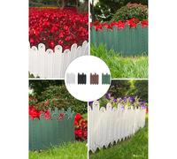 Set di 10 recinzioni da giardino per migliorare l'estetica esterna e le aiuole (marrone)