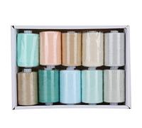 Set di 10 rotoli di filo per cucire Fili per pagoda colorati per la casa Accessori fatti a mano 402 (bella combinazione di colori)