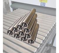 Set di 10 rulli trasportatori in acciaio Ø 25 38 50 mm rulli non motorizzati con cuscinetti per trasportatori di magazzino e fabbrica (Dia 38MM L 1000MM)