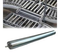 Set di 10 rulli trasportatori in acciaio inox, diametro 2,5 cm, per lavorazione del legno e recinzioni di animali domestici, ruote a rulli resistenti