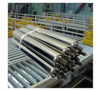Set di 10 rulli trasportatori per linee di montaggio diametro 1-2,4 pollici rulli di ricambio in acciaio zincato per trasportatori e linee di alimentazione pesanti