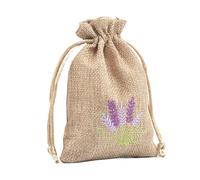 Set di 10 sacchetti aromatici alla lavanda in cotone e lino con coulisse, sacchetti di lavanda per profumi per la casa