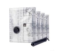 Set di 10 sacchetti sottovuoto con pompa manuale per uso domestico, sacchetti a compressione progettati per ridurre il volume fino all'80% per una conservazione efficiente