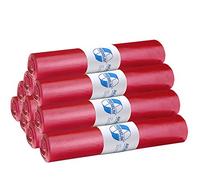 Set di 10 sacchi per rifiuti DEISS 11021 - PREMIUM - 120 litri tipo 60 rosso - 25 pezzi. Per rotolo/riciclaggio LDPE/Emil Deiss/sacchetti per rifiuti/tipo 60
