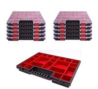 Set di 10 scatole in plastica NORP 16, dimensioni ca. 400 x 300 x 50 mm